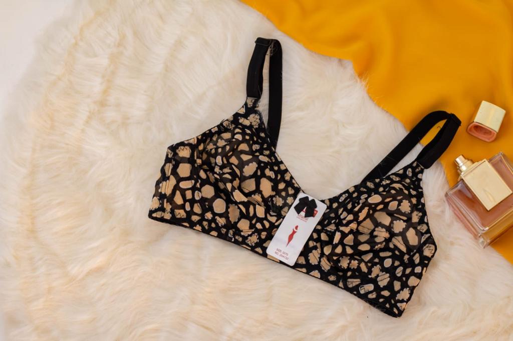 leopard Cotton Net Bra