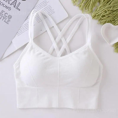 Double Stripped Anti Sweat Sports Bra Free Size For (30-36)