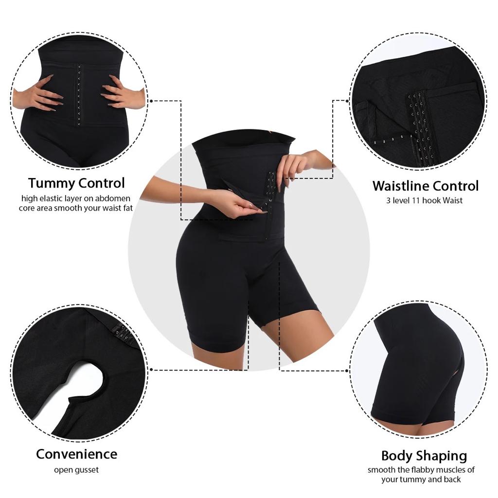 Women's High Waist With Adjustable Hooks Body-Shapping Buttocks Lifting Slim Fit Anti Glare Leggings(20014)