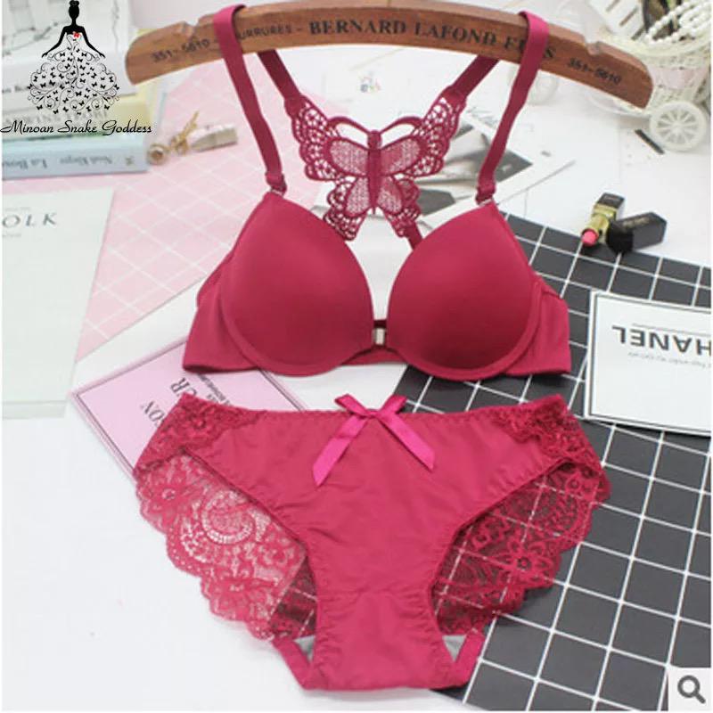 Double Padded Butterfly Bra Panty Set