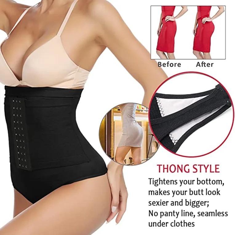 Seamless Thong Style Waist Control Butt Lifter With Hooks For Adjustment 17733