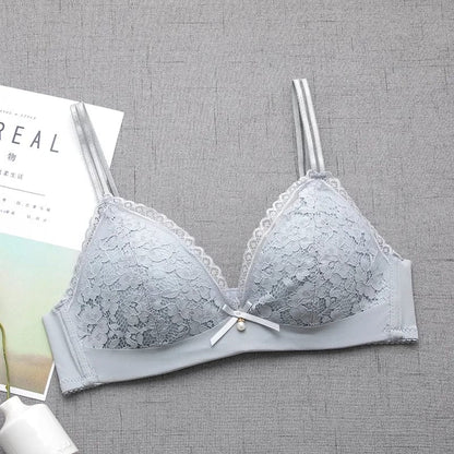 Elegant Lace Thin Pad Non Wire T shirt Bra