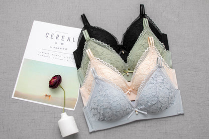 Elegant Lace Thin Pad Non Wire T shirt Bra