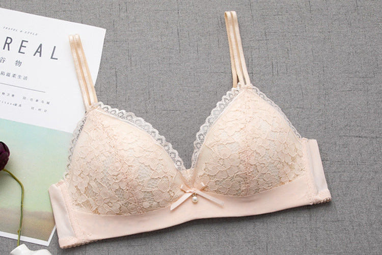 Elegant Lace Thin Pad Non Wire T shirt Bra