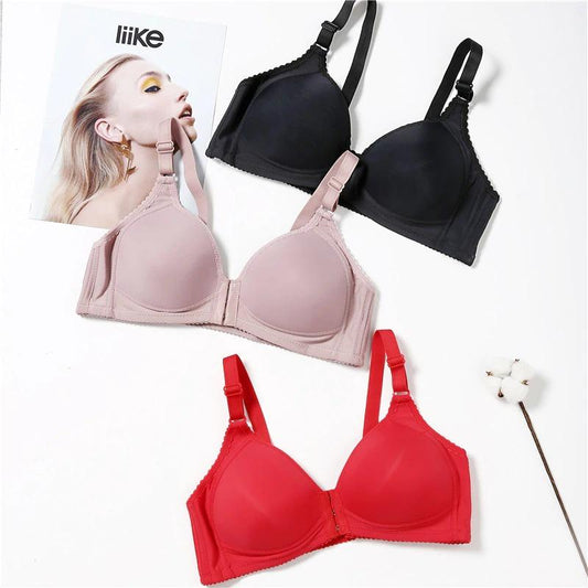 Front Hooks Wide Straps Light Padded Bra