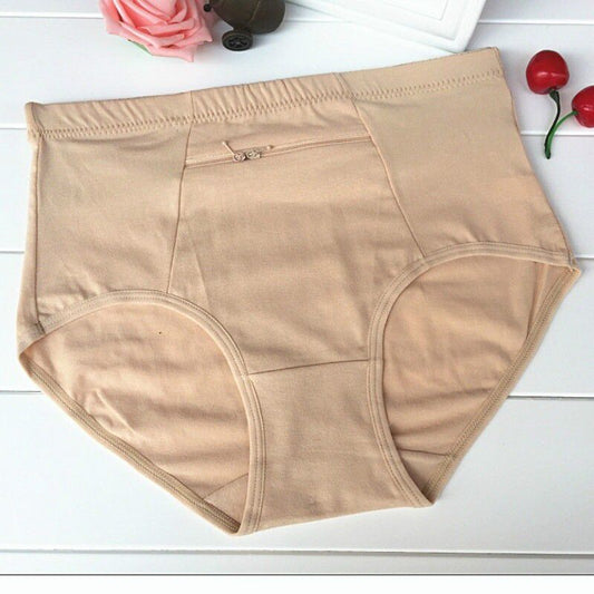 High Waist Front Pocket Cotton Underwear(120)