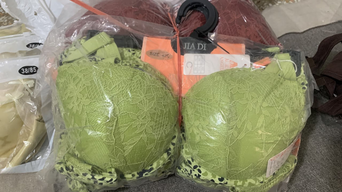 (36-42) Luxury Lace Pattern  Under Wire Bra Panty Set (R3)