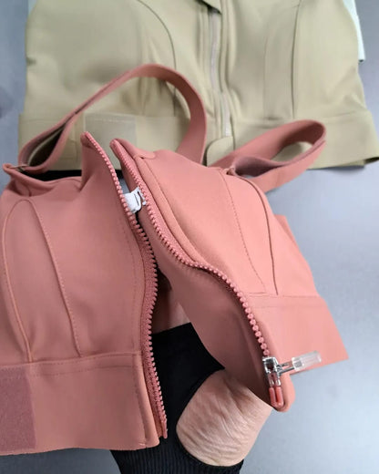 High Impact, Ultimate Comfort Sports Bra, Zipper