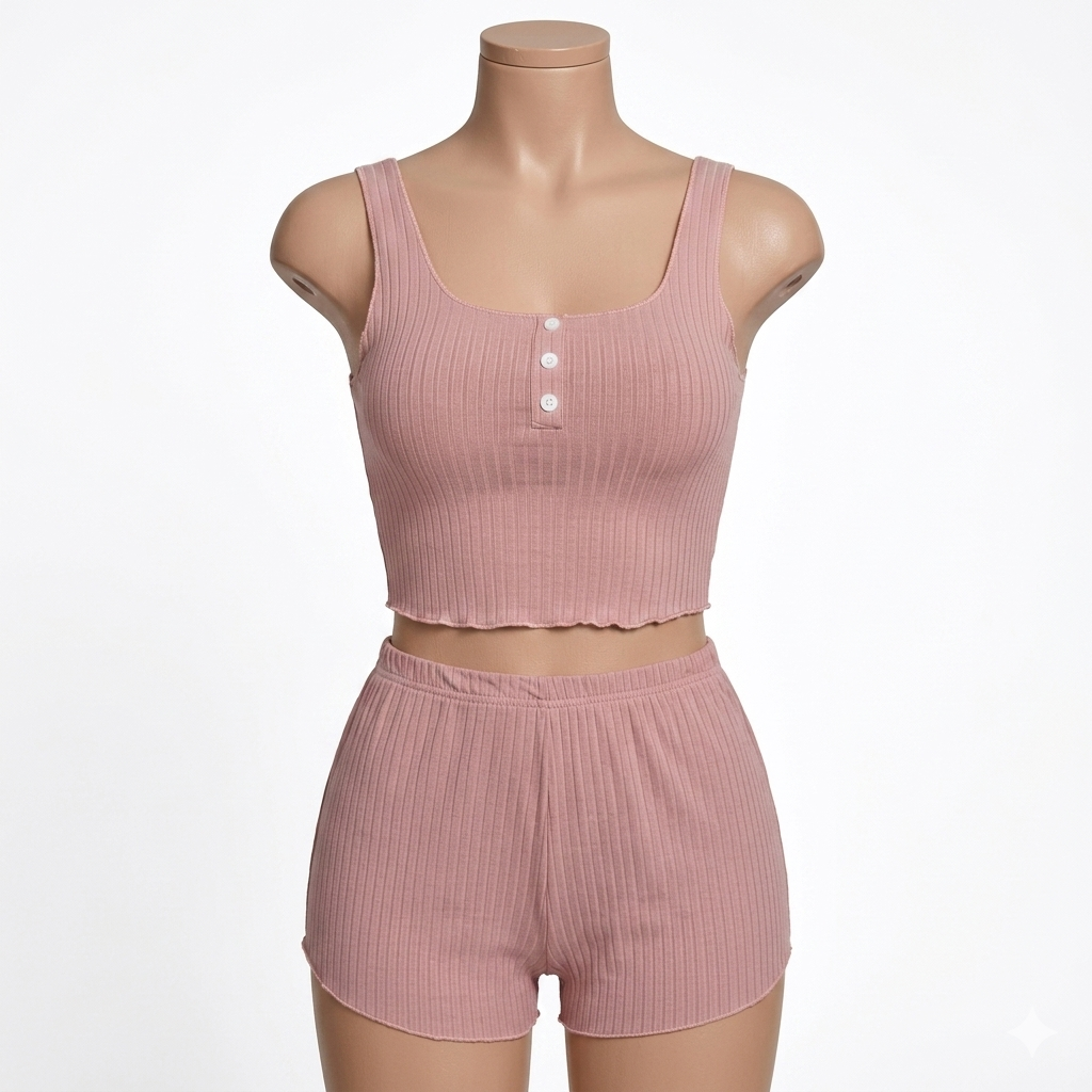 Wide Shoulder Cami and Boxer Pair(65236)