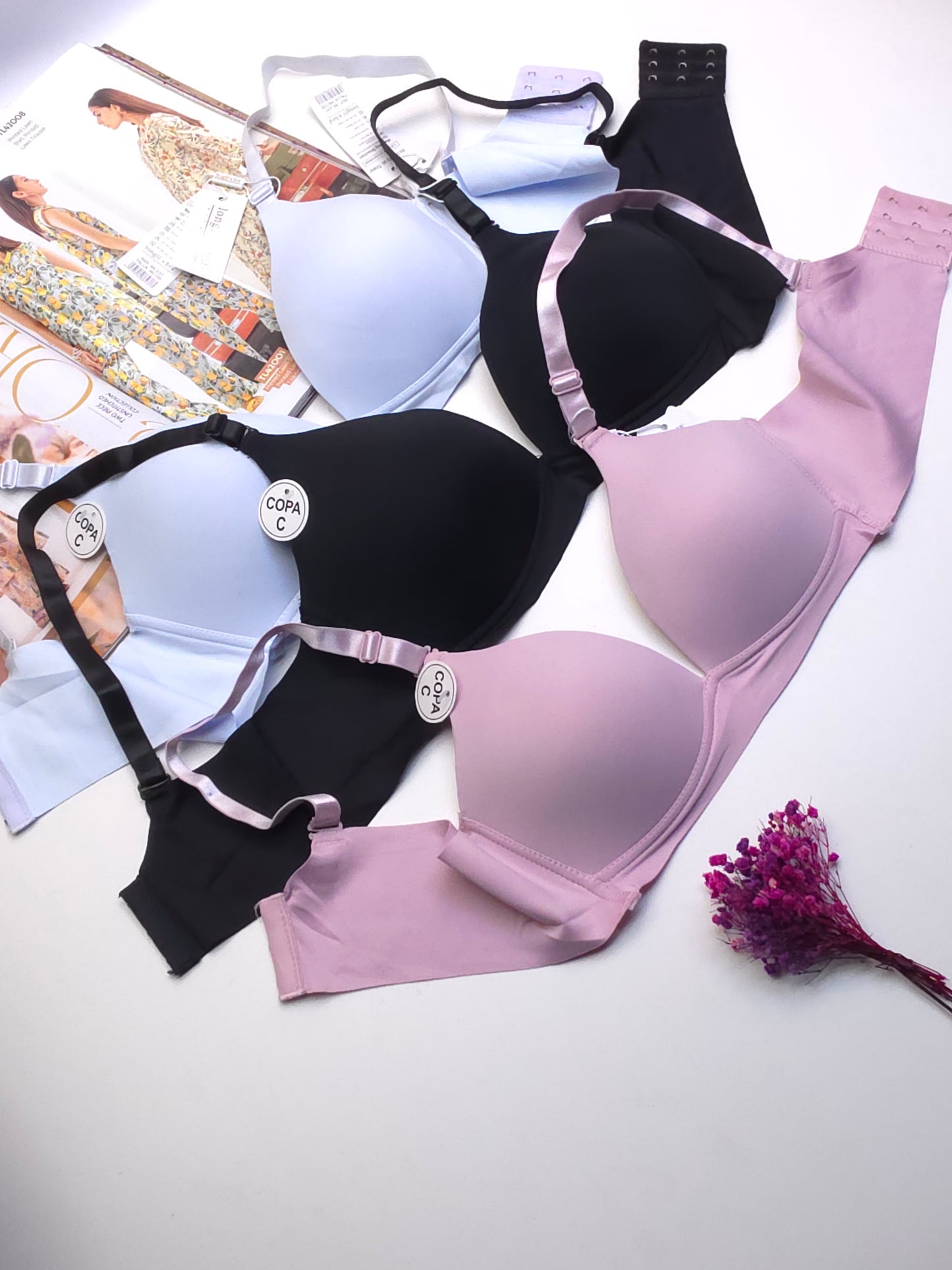 (36-44)B&C  Seamless Thin Padded Non Wired T Shirt Bra(060) *