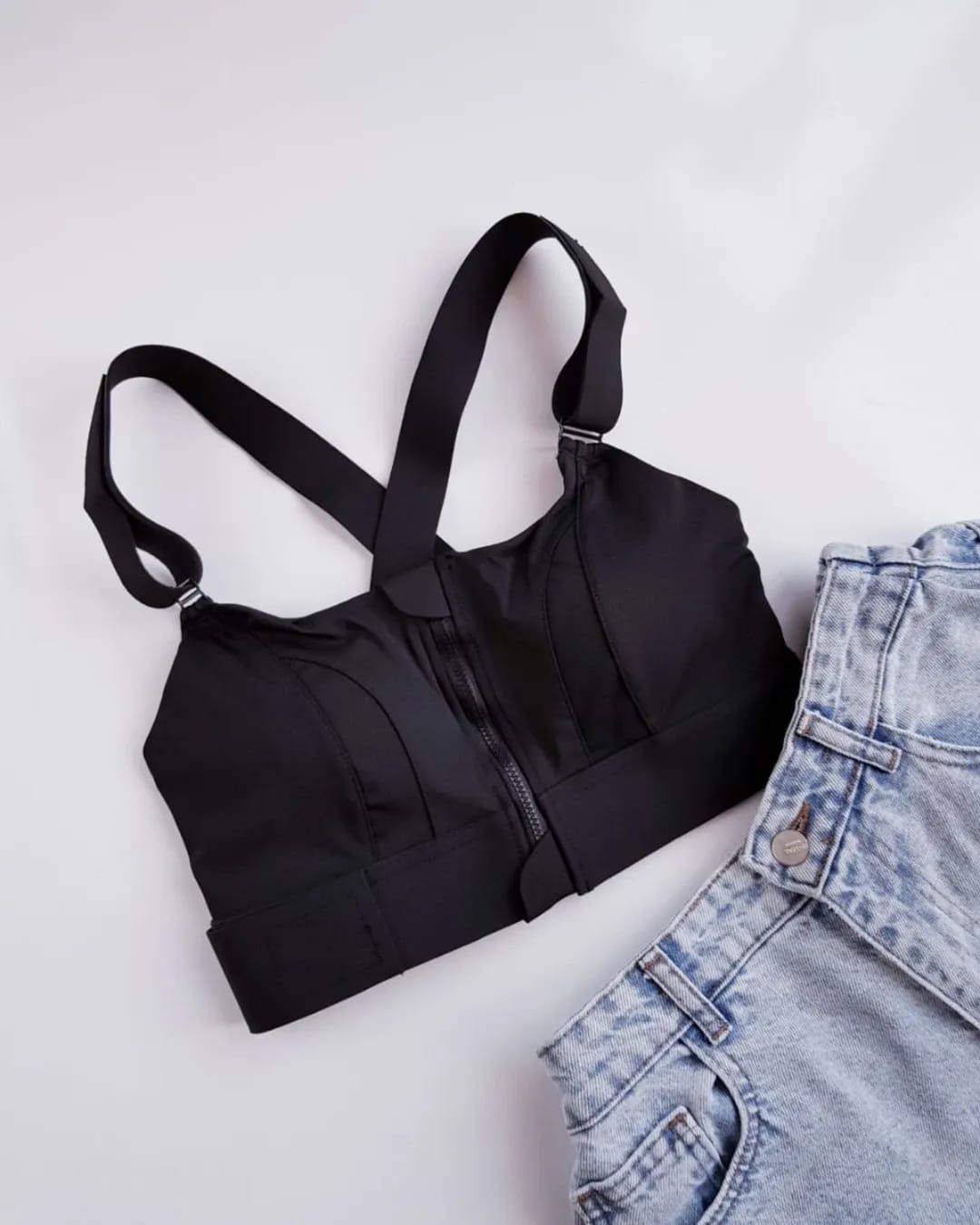 High Impact,A+ Quality, Ultimate Comfort, Sports Bra, Zipper(048)*