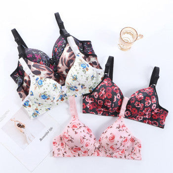 Multi Colour Printed Light Padded Bra