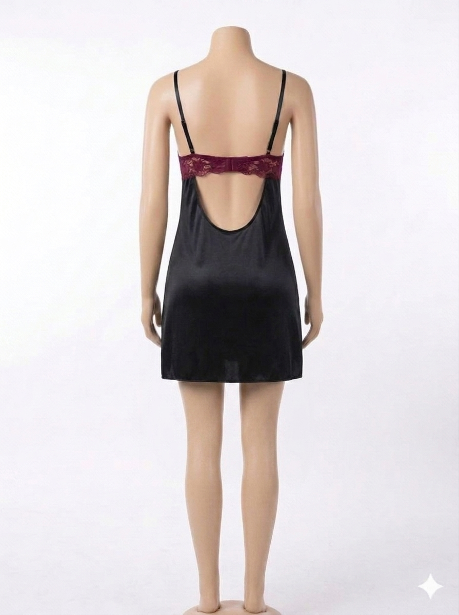 Midnight Bloom Robe & Chemise Set 8437