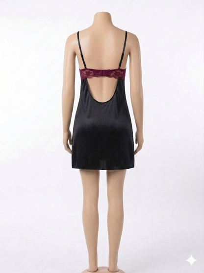Midnight Bloom Robe & Chemise Set 8437