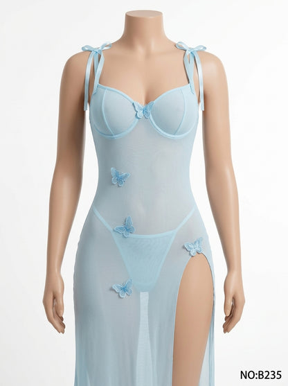 Premium Butterfly Net Gown B235