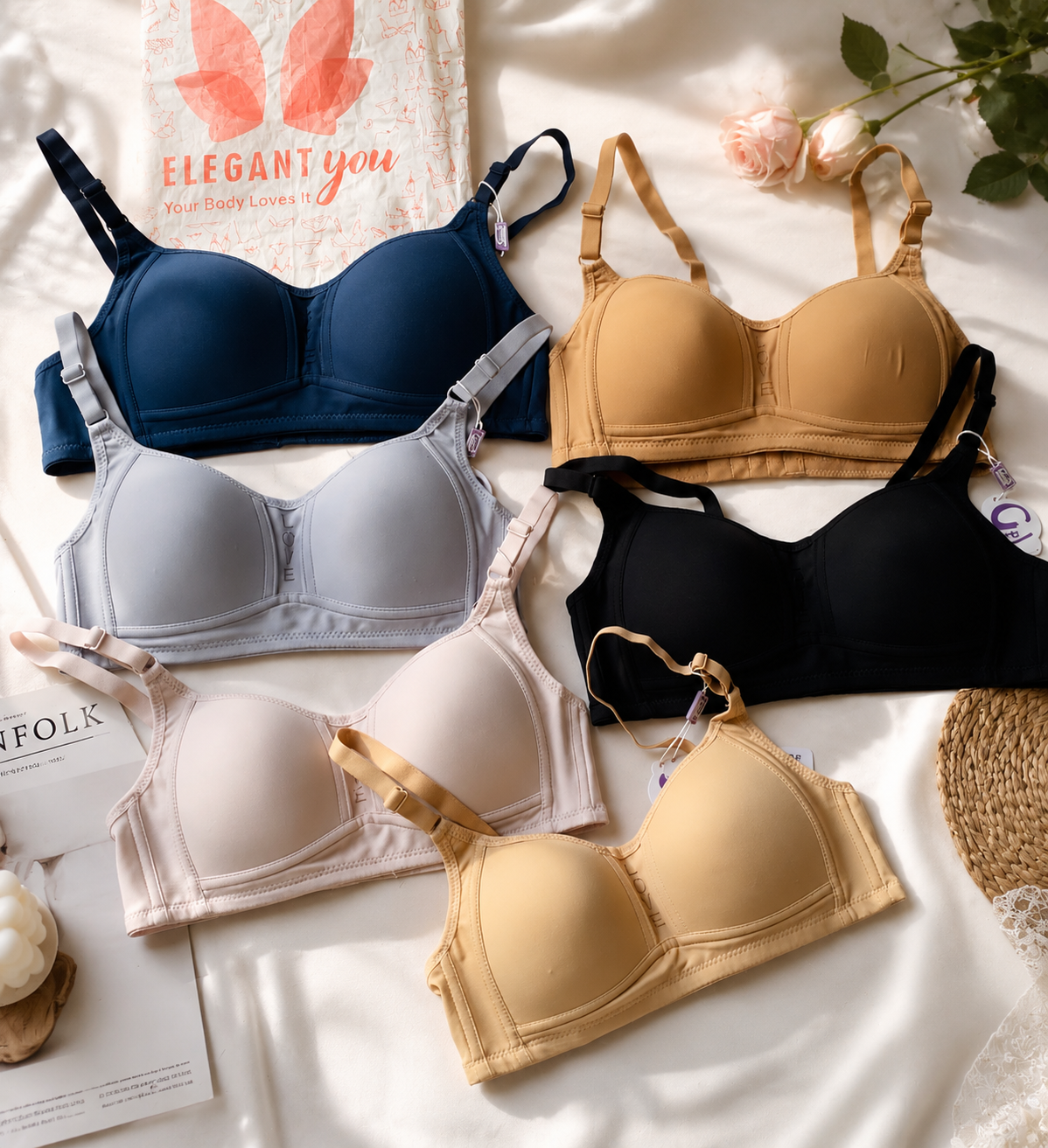 (32-38)A Thin Pad Beginners Bra ^