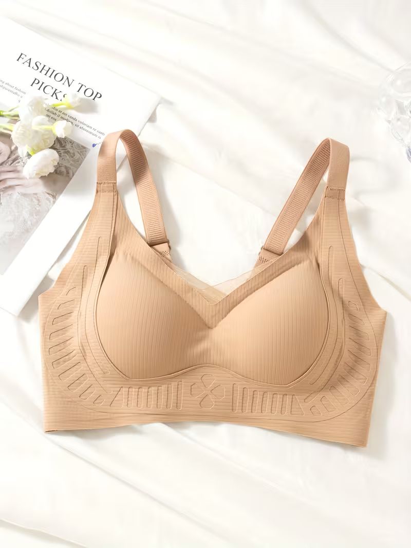 (34-42)size Seamless Lightweight Full Coverage Lifting Anti Glare Pushup Bra (059)
