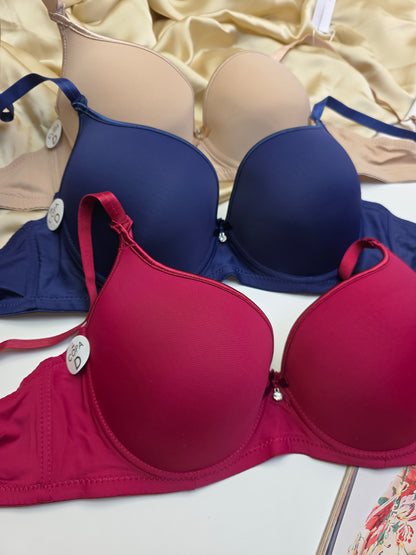 (38-44)D Plus Size Thin Pad Full Coverage Bra (133)