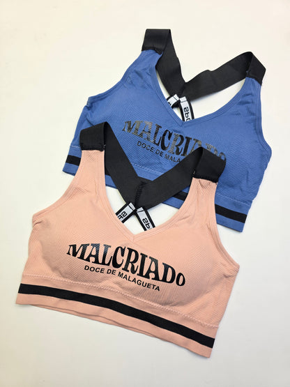 (30-38)WIDE STRAP Criss Cross Back Sports Bra x Malcriado (021)*