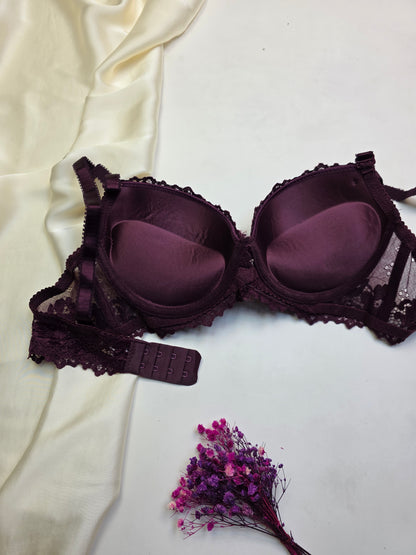 Elegant Double Padded Pushup Lacy Bra( 132)*