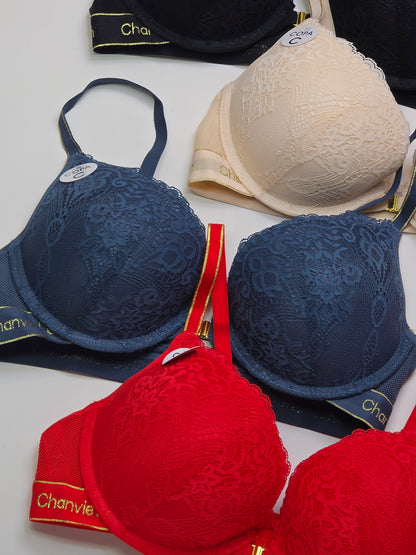 (38-42)C Lacy Sassy Front Buckle Double Padded Full Coverage Bra(173)