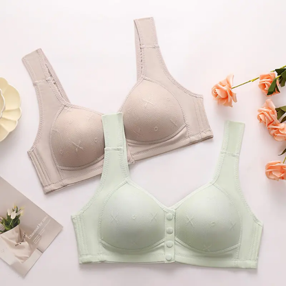 Women Seamless Front Button Bra