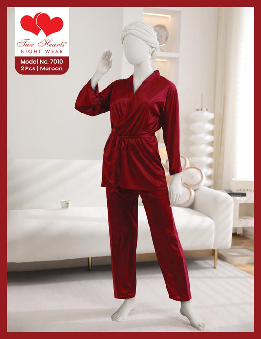 Elegant 2 piece Short Gown and Trouser 7010(C10-R1)