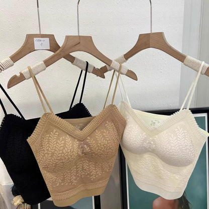 (30-36) Seamless Thin Straps Lacy Brallete