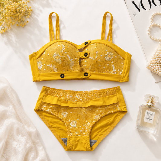 (34-36)b Sunflower Fashion Bralette Panty Set (050)^