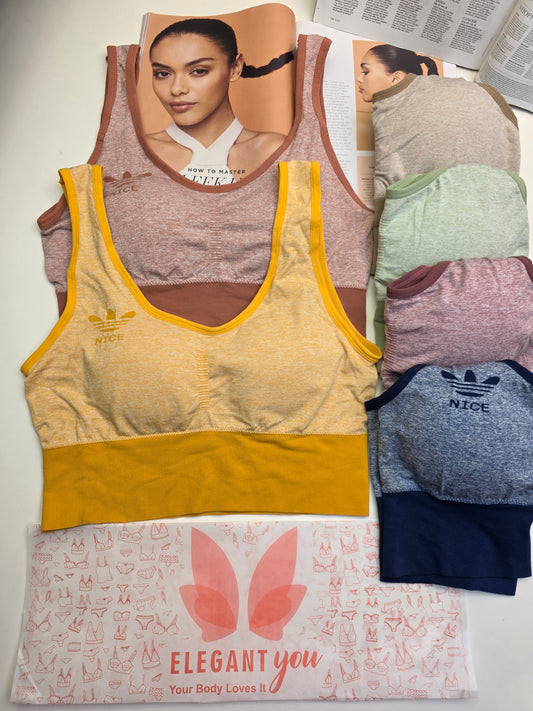 Plus Size Round Neck Sports Bra(38-44)