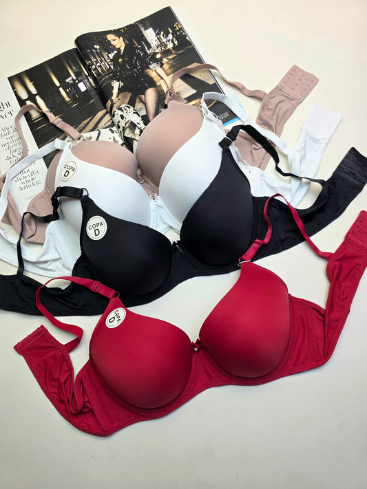 (38-44)D Seamless Thin Pad Demi Cup Bra*