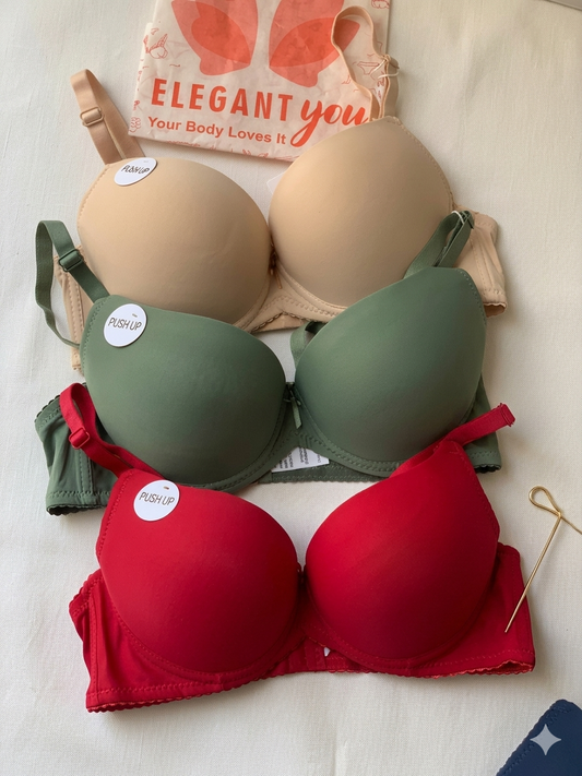 (32-38)b Soft Padded Pushup Underwire Bra (162)^