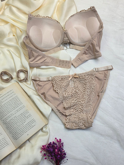 (34-40)C Cup Elegant Lacy Double Padded Bra & Panty Set*