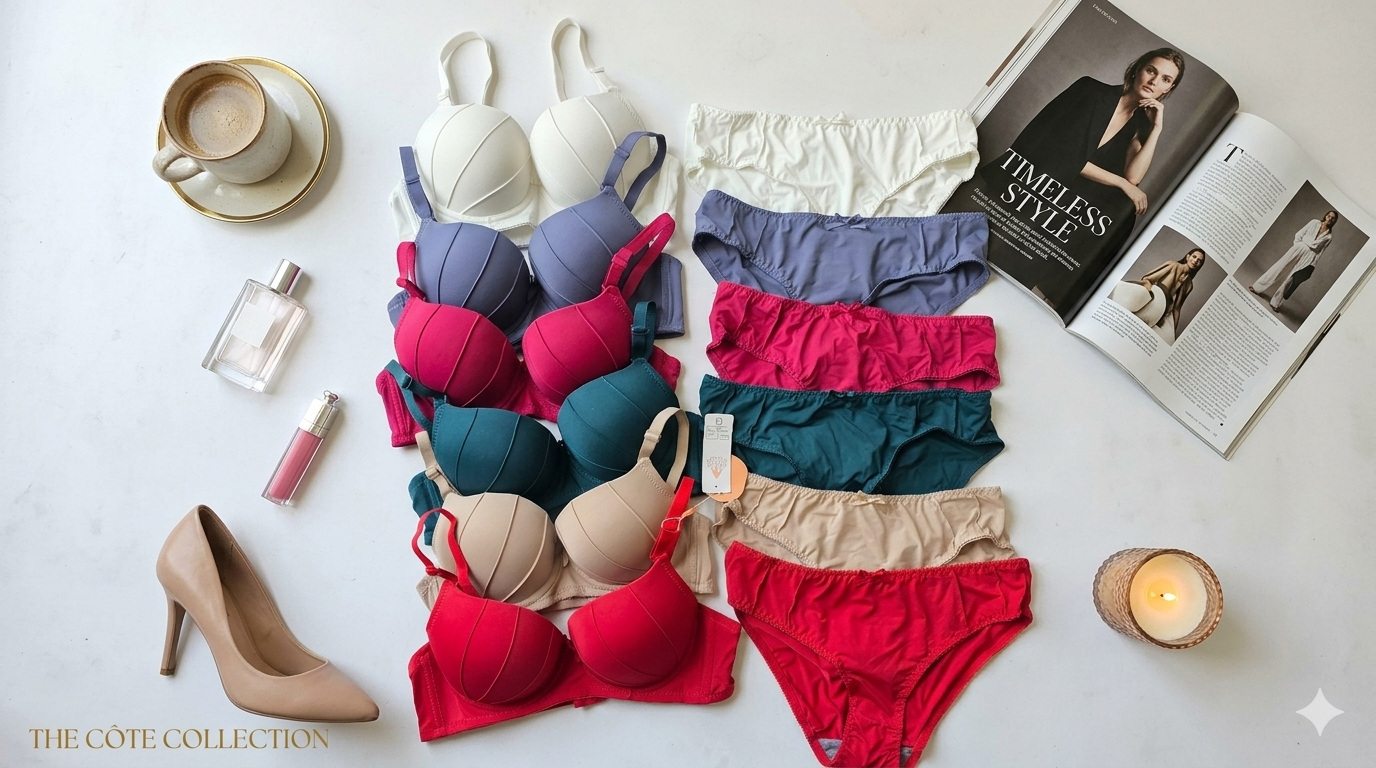 Elegant Padded Pushup Bridal Bra Panty Set