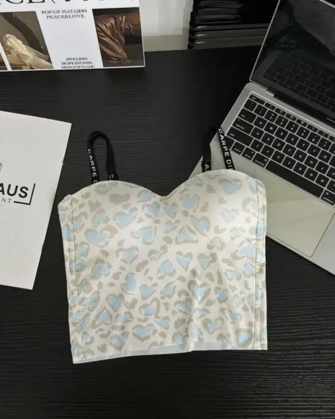 (34-40) Seamless Chittah Print Soft Pad Tank Top