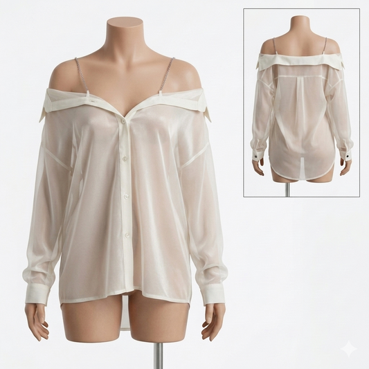 Women Off Shoulder Babydoll Shirt A24