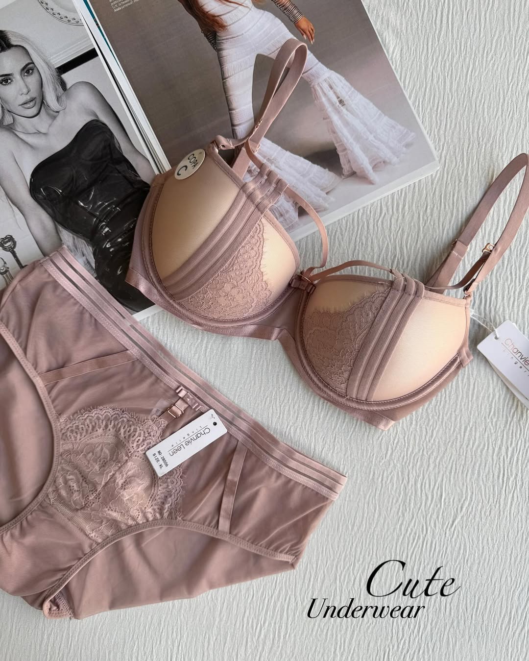 Elegant Padded Pushup Bra Panty Set (148)