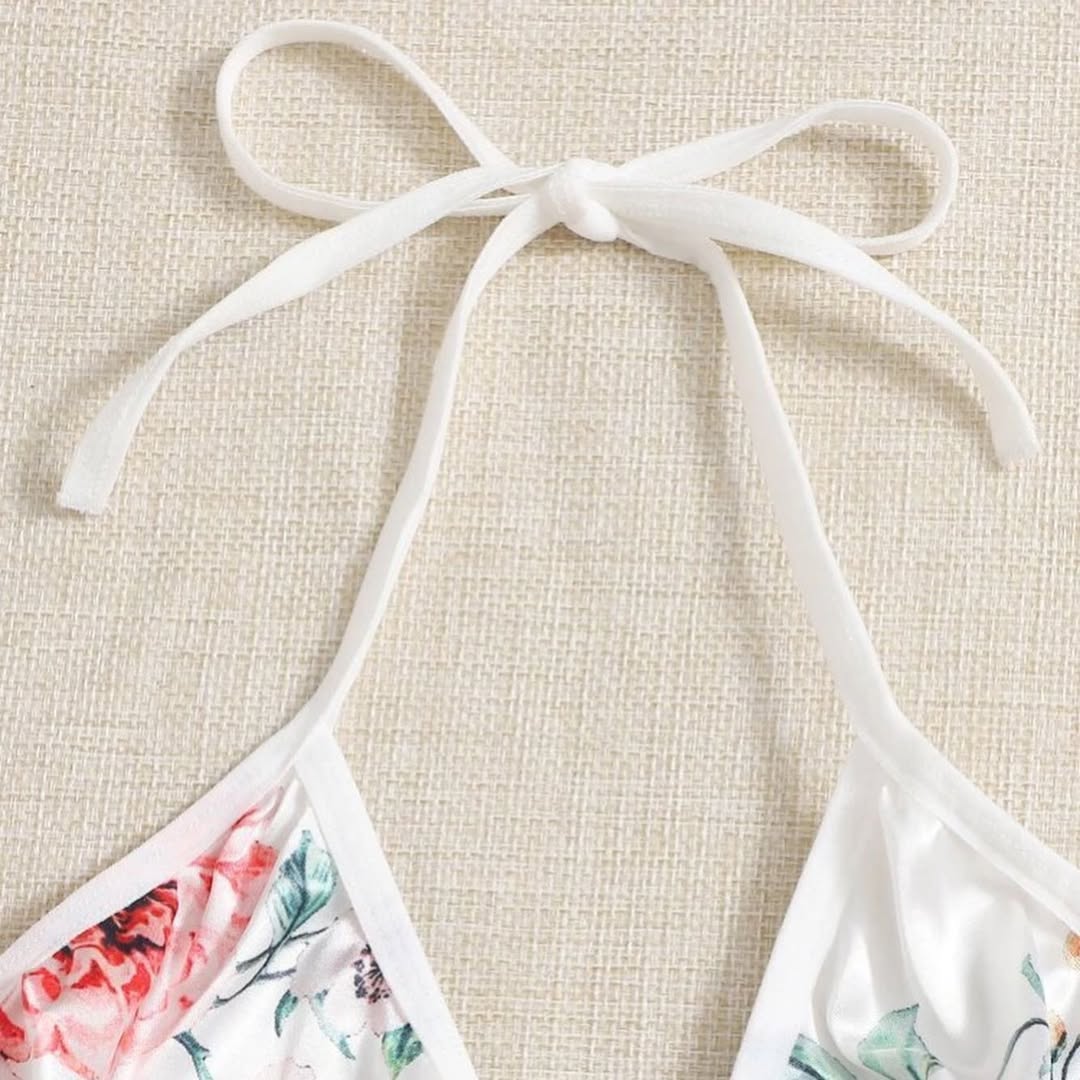 3 Piece Gorgeous Flower Printed Nighty(7011-057)