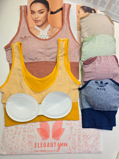 Plus Size Round Neck Sports Bra(38-44) (024)*