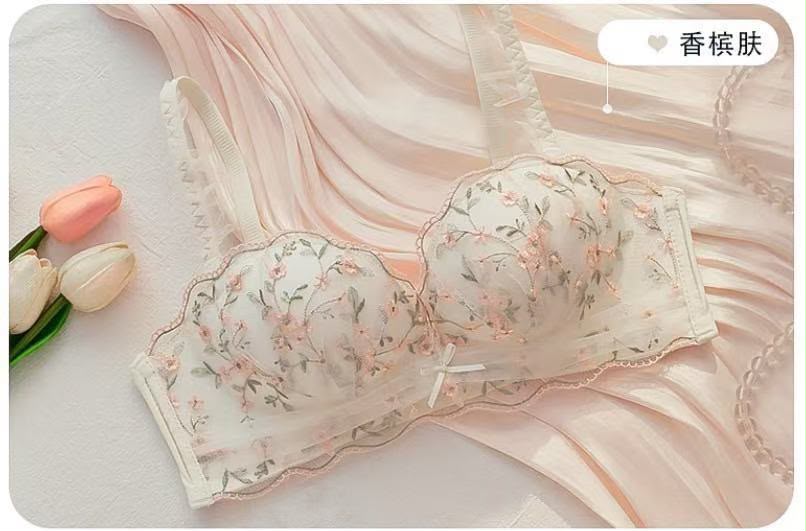 Pinteresty Embroided Bra Pabty Set (163)