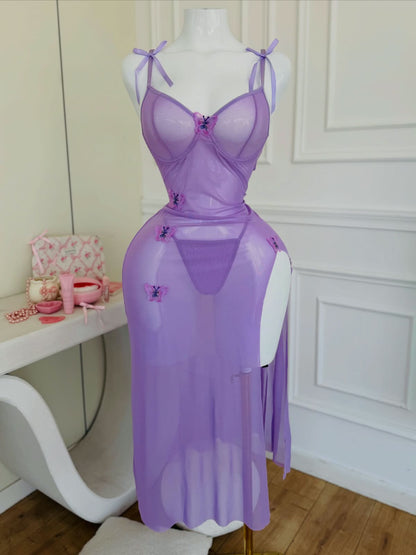 Premium Butterfly Net Gown B235