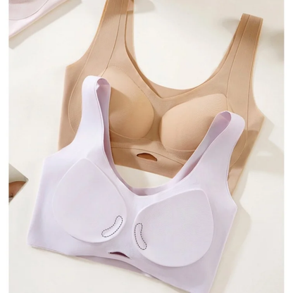 (32-38)b Wide Shoulder Seamless Bra Without Hooks(003)