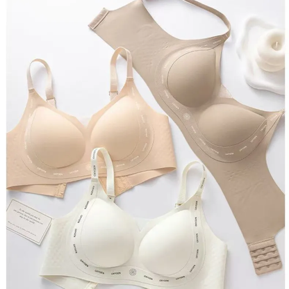 (34-40)b Comfortable Seamless Jelly Bra With 3 Hooks