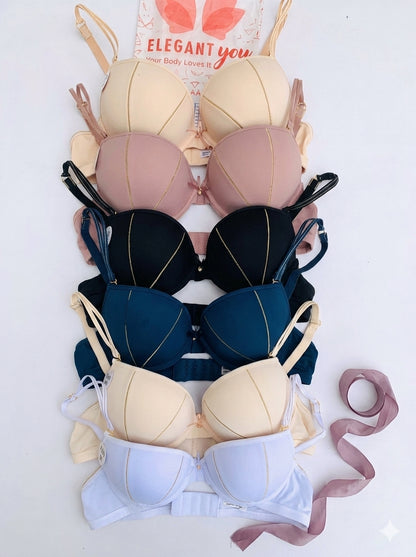 (32-38)B Premium Double Padded Pushup Wired Bra(160)^