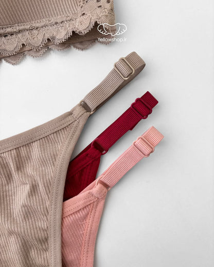 Elegant light padded bra set