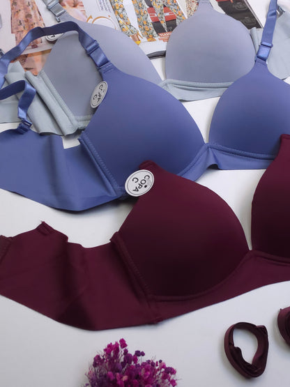 (36-44)B&C  Seamless Thin Padded Non Wired T Shirt Bra(060) *