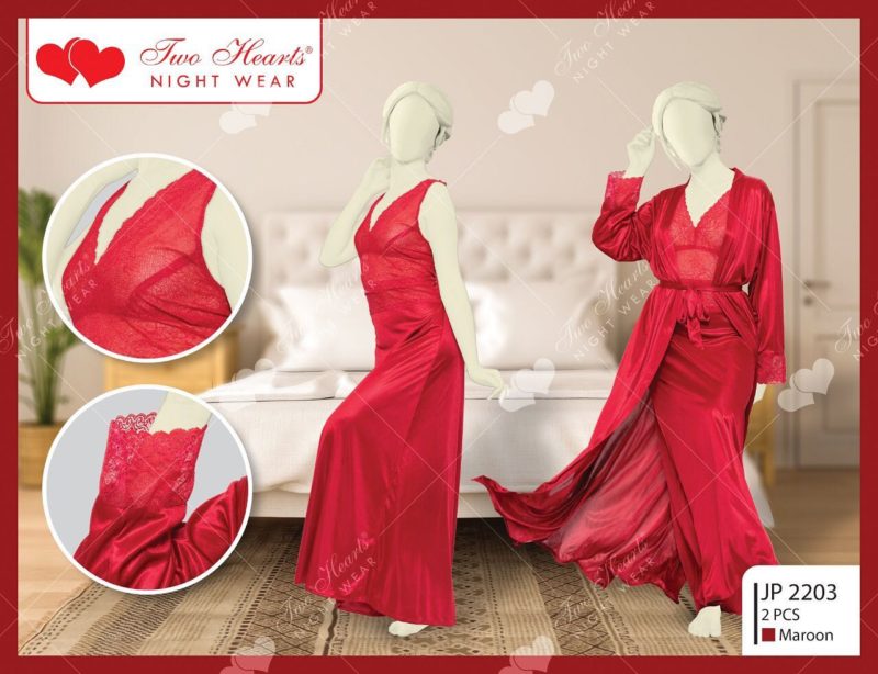 Elegant 2 Piece Gown Nighty JP2203