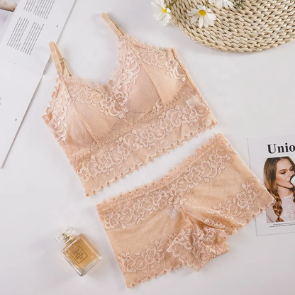 Flower Pattern Bralette Without UnderwearFree Size For (30-36)