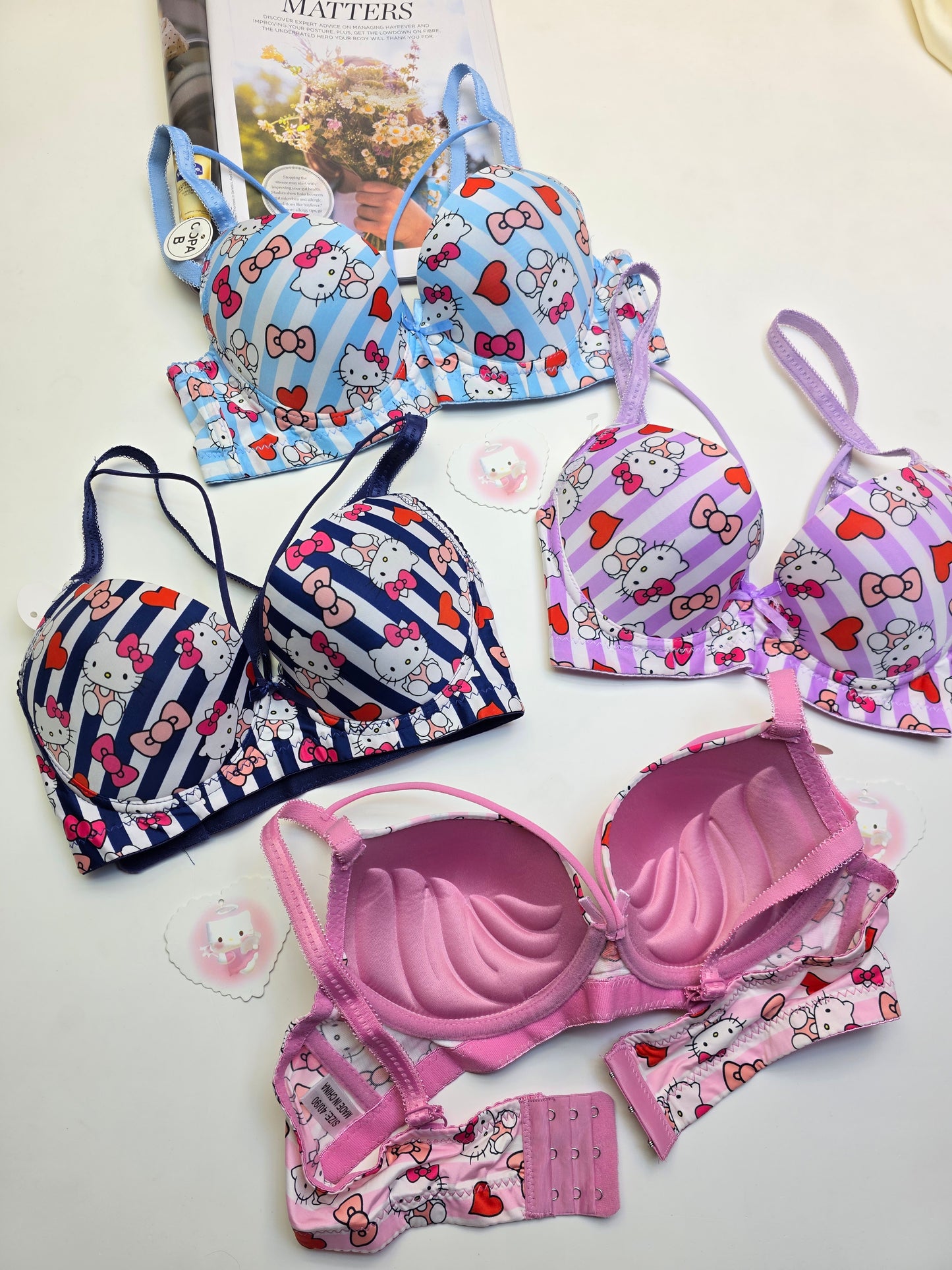 (36-42)b/c  size Hello Kitty Daily-wear Push-up Bra(144)