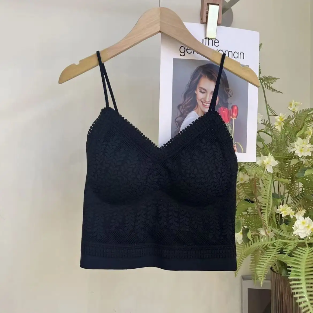 (30-36) Seamless Thin Straps Lacy Brallete